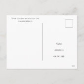 おもしろいキュイ霜の降りた雪だるまモダンハガキ シーズンポストカード (裏面)