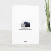 おもしろいキュートな黒牛 サンキューカード (裏面)