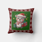 おもしろいキュートエレガントトレンディースタイリッシュサンタクロース クッション (裏面)