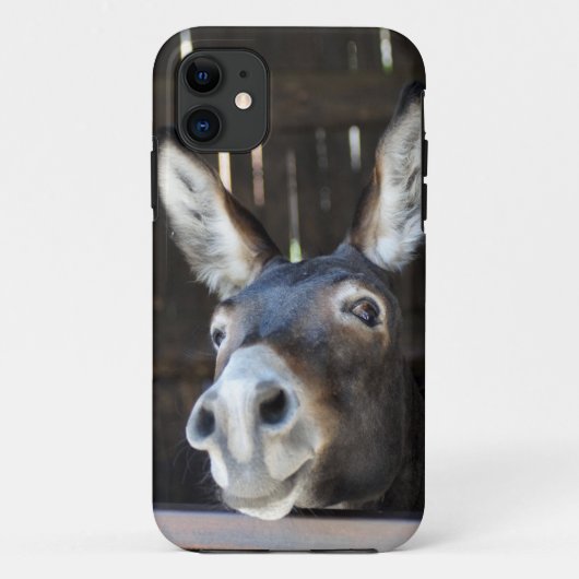 おもしろいキュートドンキーファーム動物名前をカスタムする Case-Mate iPhoneケース (裏面)