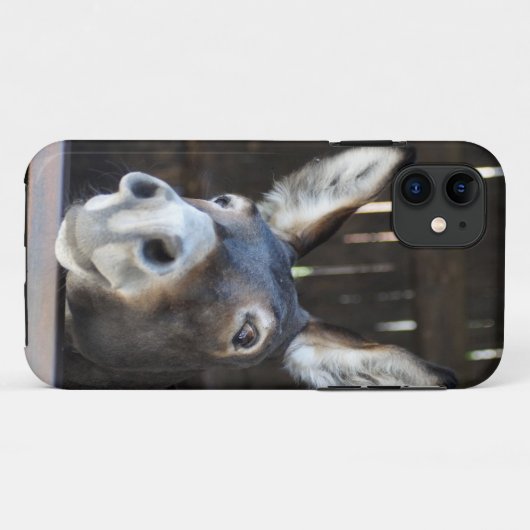 おもしろいキュートドンキーファーム動物名前をカスタムする Case-Mate iPhoneケース (裏面(横))