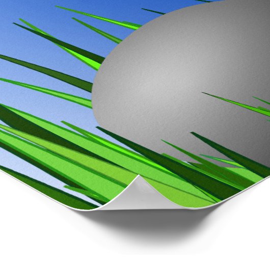 おもしろいキュート本ワームのポスタープリント ポスター (角)