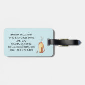 おもしろいキラキラしたシーンゴルフプレーヤーカート ラゲッジタグ (裏面横)