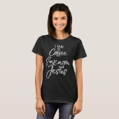 おもしろいキリスト教引用文ギフト走I on Coffee Iimm Tシャツ (正面フル)