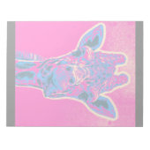 おもしろいキリンが舌を出した ノートパッド (正面)