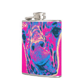 おもしろいキリンが舌を出した フラスク (左)