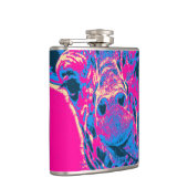 おもしろいキリンが舌を出した フラスク (右)