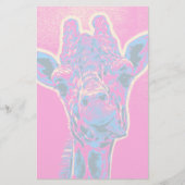 おもしろいキリンが舌を出した 便箋 (正面)