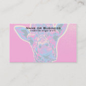 おもしろいキリンが舌を出した 名刺 (正面)