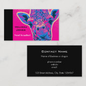 おもしろいキリンが舌を出した 名刺 (正面/裏面)