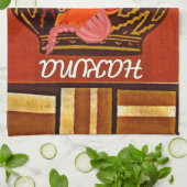 おもしろいキリンと文字カッコいいハクナマタタ キッチンタオル (折り畳み)