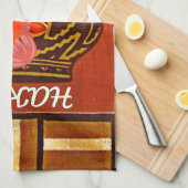 おもしろいキリンと文字カッコいいハクナマタタ キッチンタオル (四つ折り)