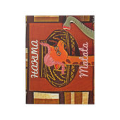 おもしろいキリンと文字カッコいいハクナマタタ ノートパッド (回転)