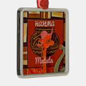 おもしろいキリンと文字カッコいいハクナマタタ メタルオーナメント (右)