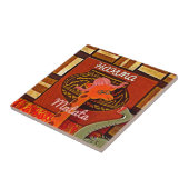 おもしろいキリンと文字クールハクナマタタデザイン タイル (側面)