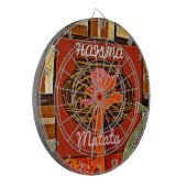 おもしろいキリンと文字クールハクナマタタデザイン ダーツボード (正面左)