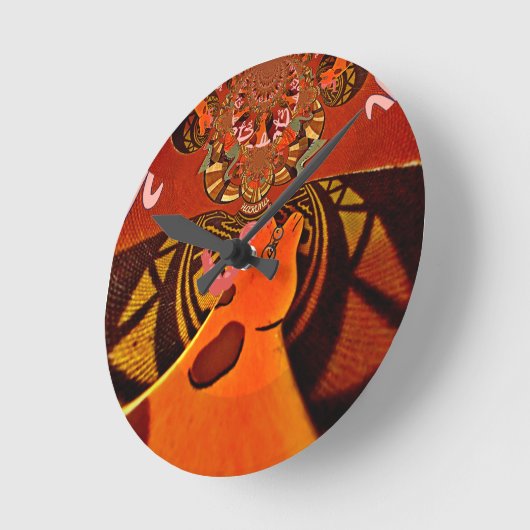 おもしろいキリンのイメージのデザイン ラウンド壁時計 (傾斜)