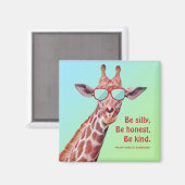 おもしろいキリンやる気を起こさせる引用文エマーソンベ間抜けー  マグネット (正面/裏面)