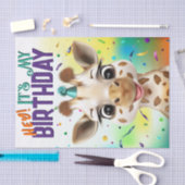 おもしろいキリンカラフル紙吹雪誕生日 薄葉紙 (クラフト)