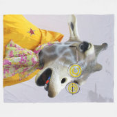 おもしろいキリンフリースブランケット! フリースブランケット (正面(横))