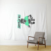 おもしろいキリンモーシャツ私はヤギかわいい動物園 タペストリー (インサイチュ(横))