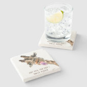 おもしろいキリン舌アウトとウイよくはしゃぐク – スマイル ストーンコースター (横)