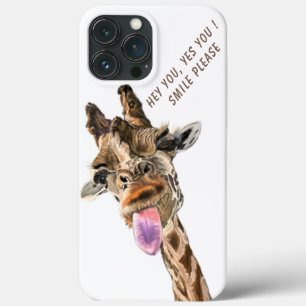 おもしろいキリン製のiPhoneケよくはしゃぐースカスタム文字 iPhone 13 Pro Maxケース