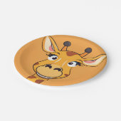 おもしろいキリン顔サファリワイルドジャングルバースデーパーティー ペーパープレート (アングル)