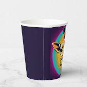 おもしろいキリン顔サファリワイルドジャングルバースデーパーティー 紙コップ (右)