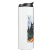 おもしろいキリンUFO動物園の動物の風変わりミームグラフィック タンブラー (回転左)