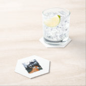 おもしろいキリンUFO動物園の動物の風変わりミームグラフィック ペーパーコースター (インサイチュ)