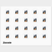 おもしろいキリンUFO動物園の動物の風変わりミームグラフィック ラウンドシール (シート)