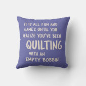 おもしろいキルティングの問題引用文 クッション (裏面)