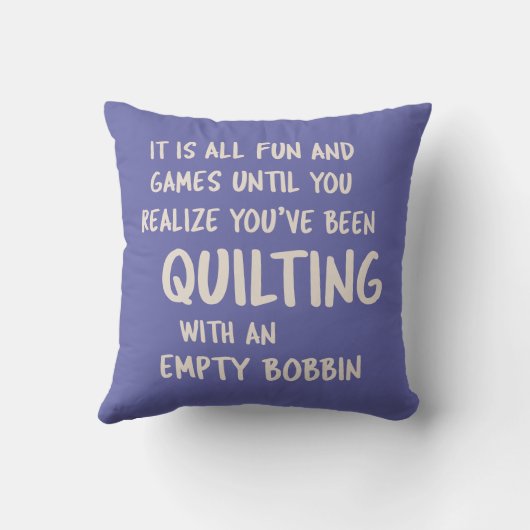 おもしろいキルティングの問題引用文 クッション (裏面)