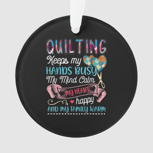 おもしろいキルティングキルティング保My Hands オーナメント (正面)