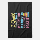 おもしろいキルティングキルトだけど趣味は回収 キッチンタオル (縦)