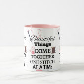 おもしろいキルティング-おもしろいラバーステッチ制作 マグカップ (中央)