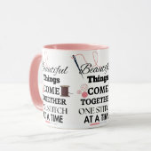 おもしろいキルティング-おもしろいラバーステッチ制作 マグカップ (正面左)