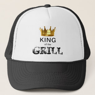 おもしろいキングオブザグリルBBQラバーメンズ キャップ