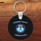 おもしろいキーチェーン、墓の病気と一緒に住んでいる人々 キーホルダー (正面)