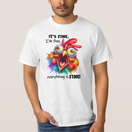 おもしろいキープまたはオリジナルデザインのTシャツ Tシャツ (正面)