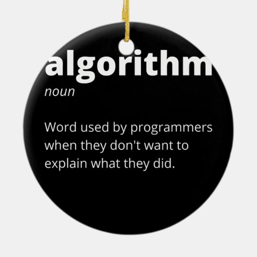 おもしろいギフトコンピュータギークおたく セラミックオーナメント (裏面)