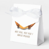 おもしろいギフトボックスとハッピーイエローダック – スマイル フェイバーボックス (正面サイド)