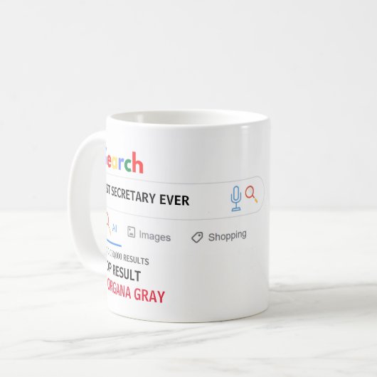 おもしろいギフト同僚ボスPA秘書 コーヒーマグカップ (正面左)