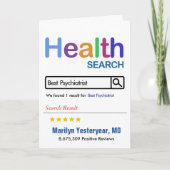 おもしろいギフト最高の精神科医 サンキューカード (正面)