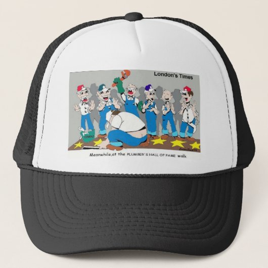 おもしろいギフトTシャツとコレクションズ:配管工の殿堂 キャップ (正面)