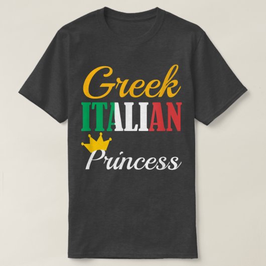 おもしろいギリシャイタリアンプリンセスルーギリシャプライドGif Tシャツ (デザイン正面)