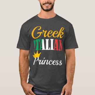 おもしろいギリシャイタリアンプリンセスルーギリシャプライドGif Tシャツ
