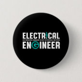 おもしろいギークエンジニア電気エンジニアリングユーモア 缶バッジ (正面)