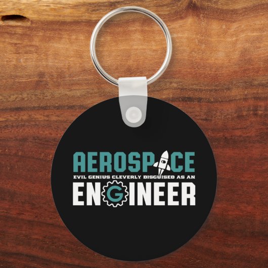 おもしろいギーク技術者エンジニアリング専攻の キーホルダー (正面)
